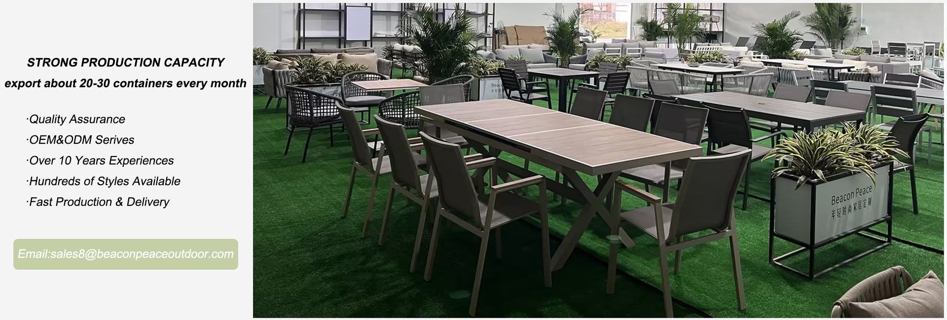 Strong production capacity garden furniture manufacturer